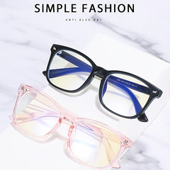 2pcs Round Light Blocking Glasses Spectacles Lens Unisex