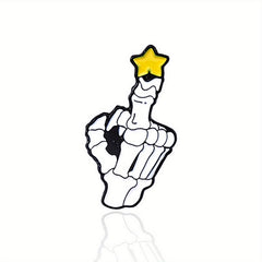 Starry Sky Skeleton Hand Index Finger Pointing Brooch