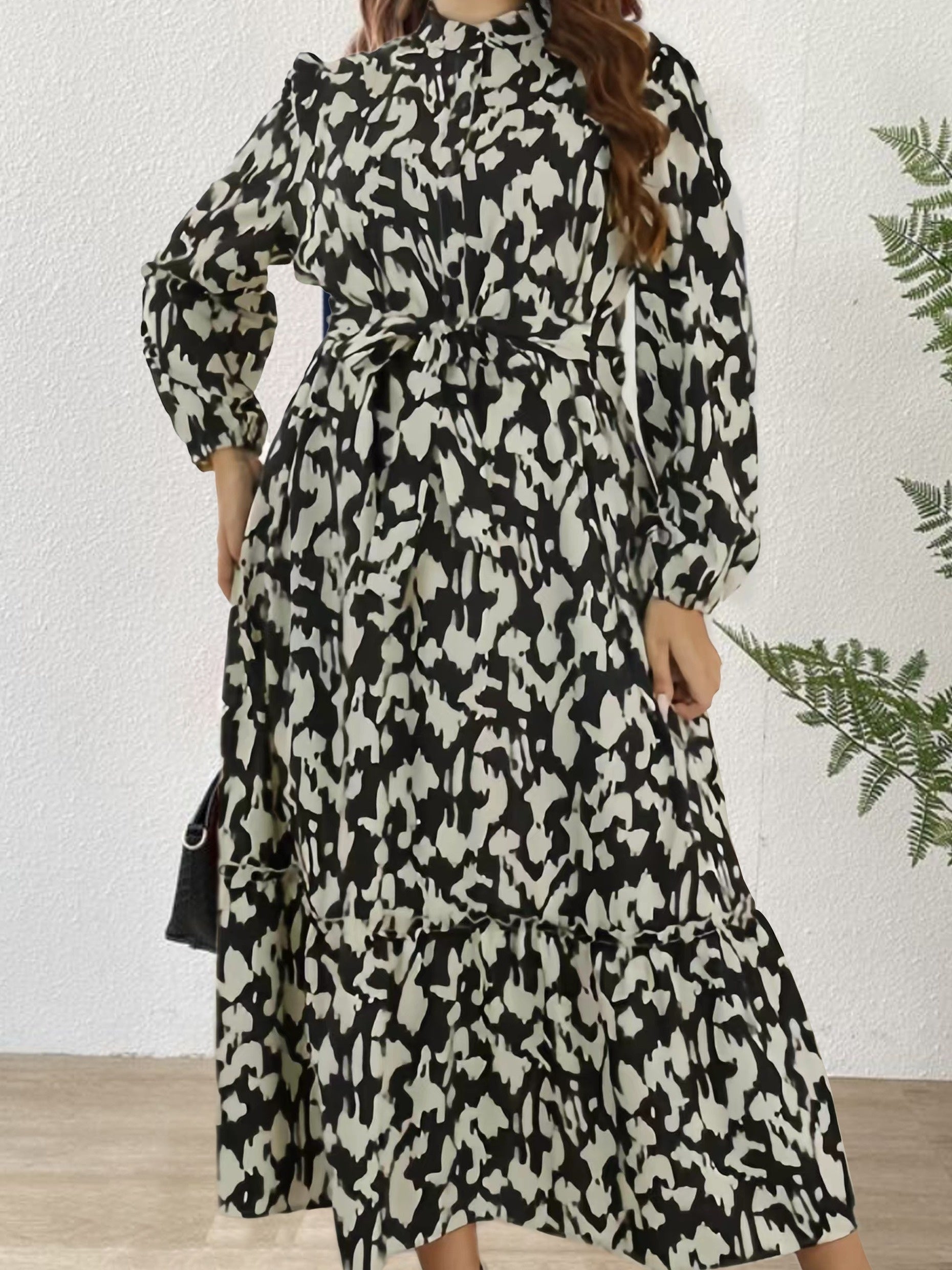 Leopard Print Button Up Shirt Dress