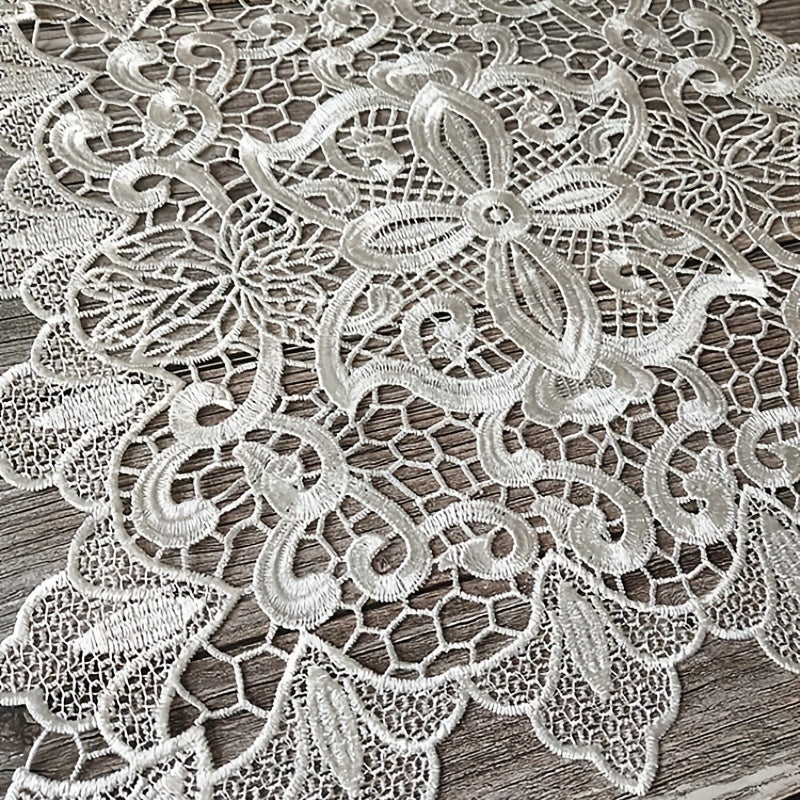Polyester Lace Tablecloth Embroidered Dining Table Mat