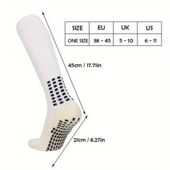 Men's Soccer Socks Non slip Grip Football Crew Socks