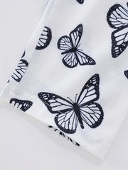 Girls Butterfly High Waist Slim Fit Yoga Pants