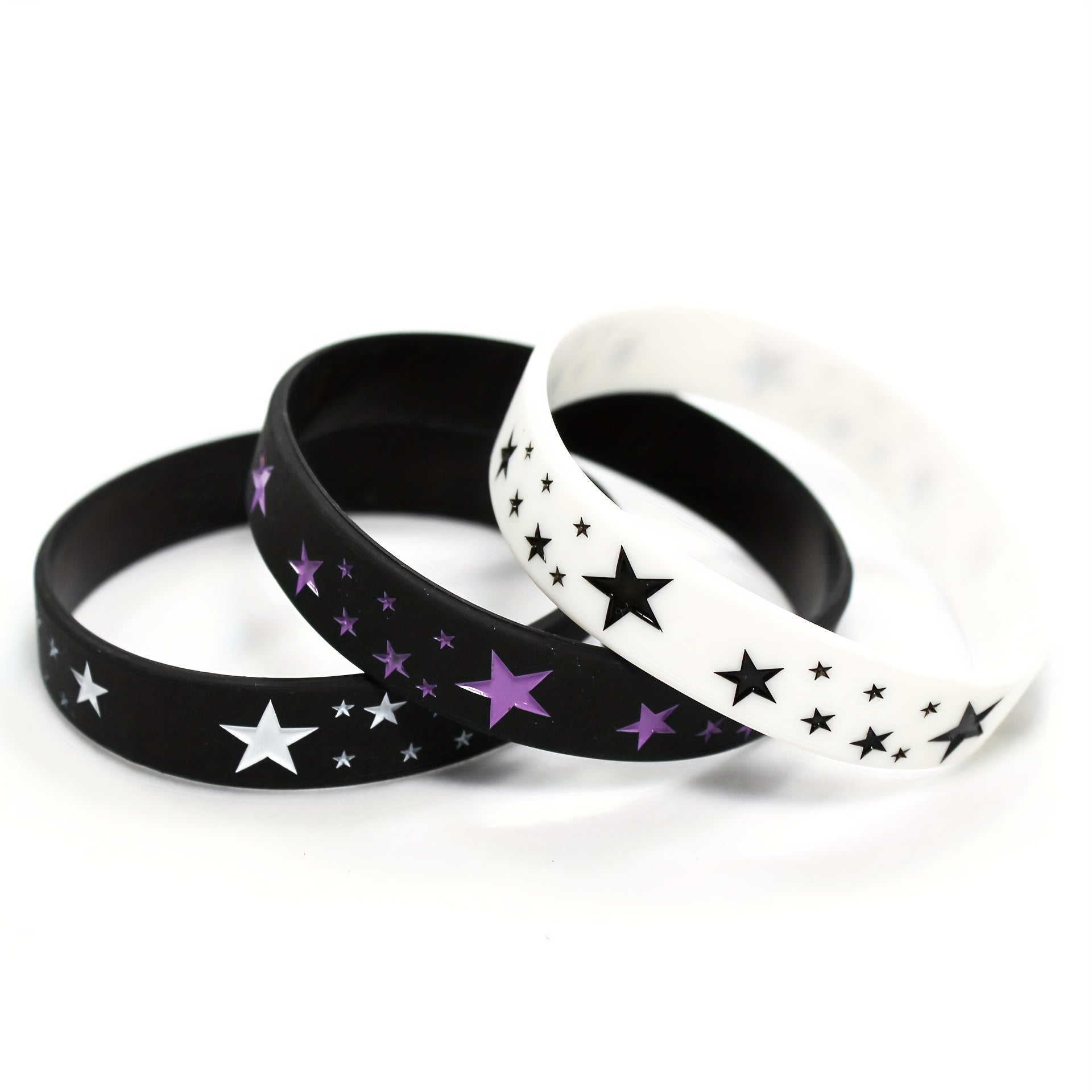 Silicone Bracelet with Stars Pattern for Sports Fans