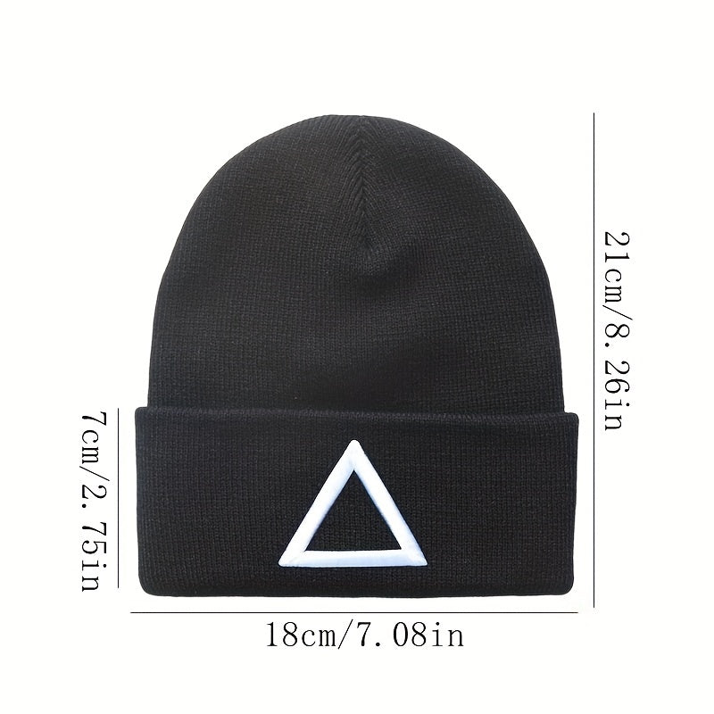 Embroidered Knit Hat for Men