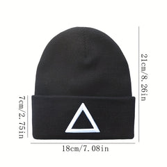 Embroidered Knit Hat for Men