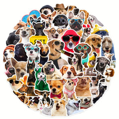 50pcs Dog Stickers Pack For Water Bottle Dog For Adults Women Teens Girls Boys