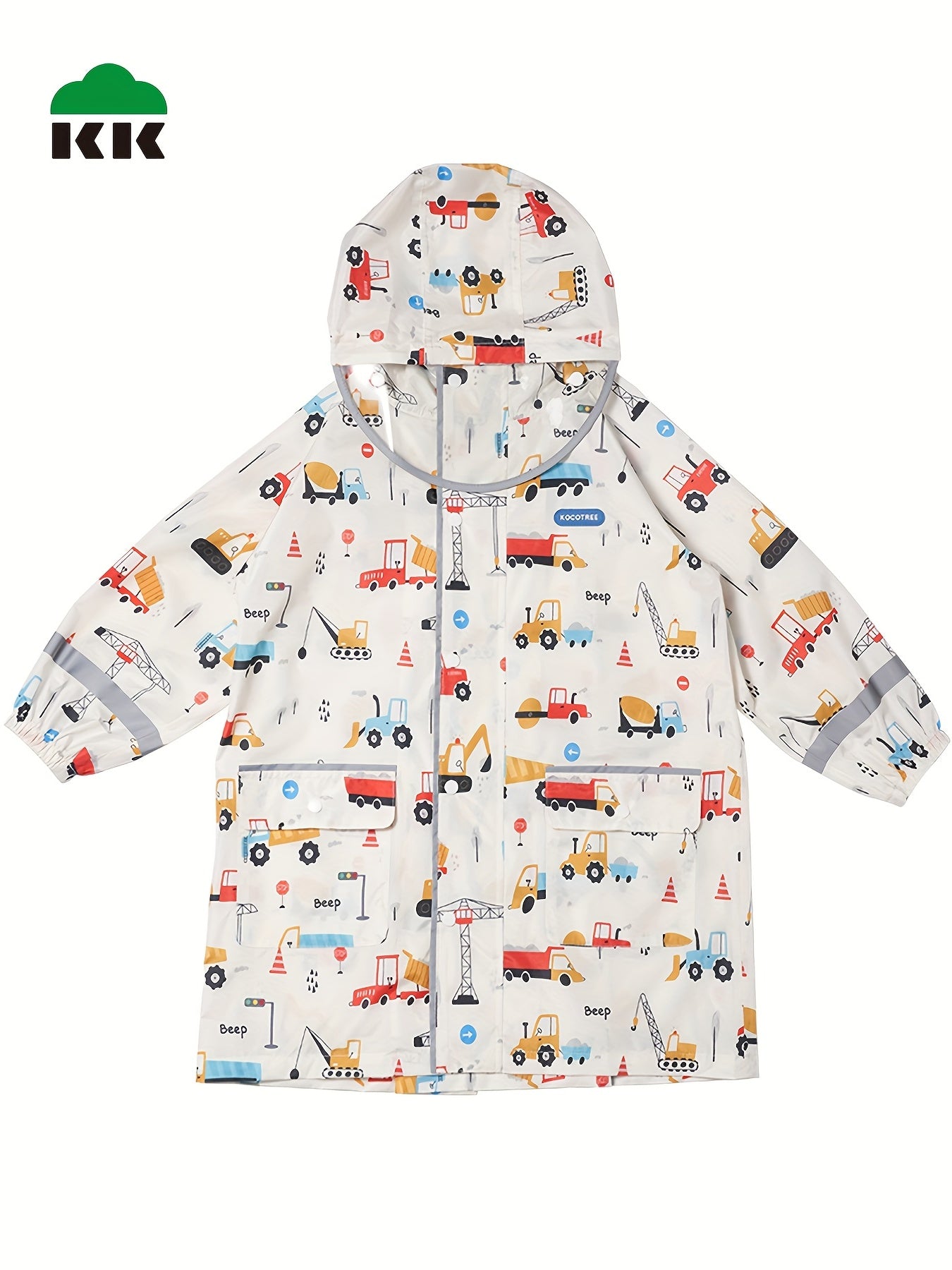 Kid's Graphic Raincoat Boys And Girls Baby Poncho With Detachable Hat Brim