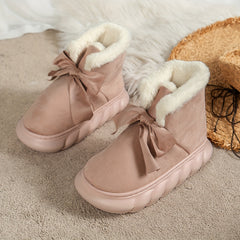 Women's Non-slip Bowknot Snow Boots Comfortable Casual Shoes