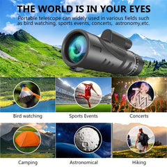 HD Monocular Telescope for Smartphone Bird Watching Hiking