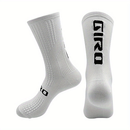 Breathable Mid Calf Sports Socks for Cycling Running - 1 Pair
