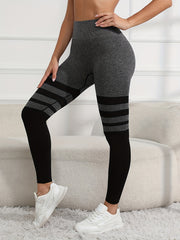 Stripe Seamless High Waist Yoga Pants