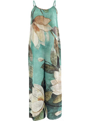 Floral Print Wide Leg Cami Jumpsuit Casual Sleeveless Jumpsuit