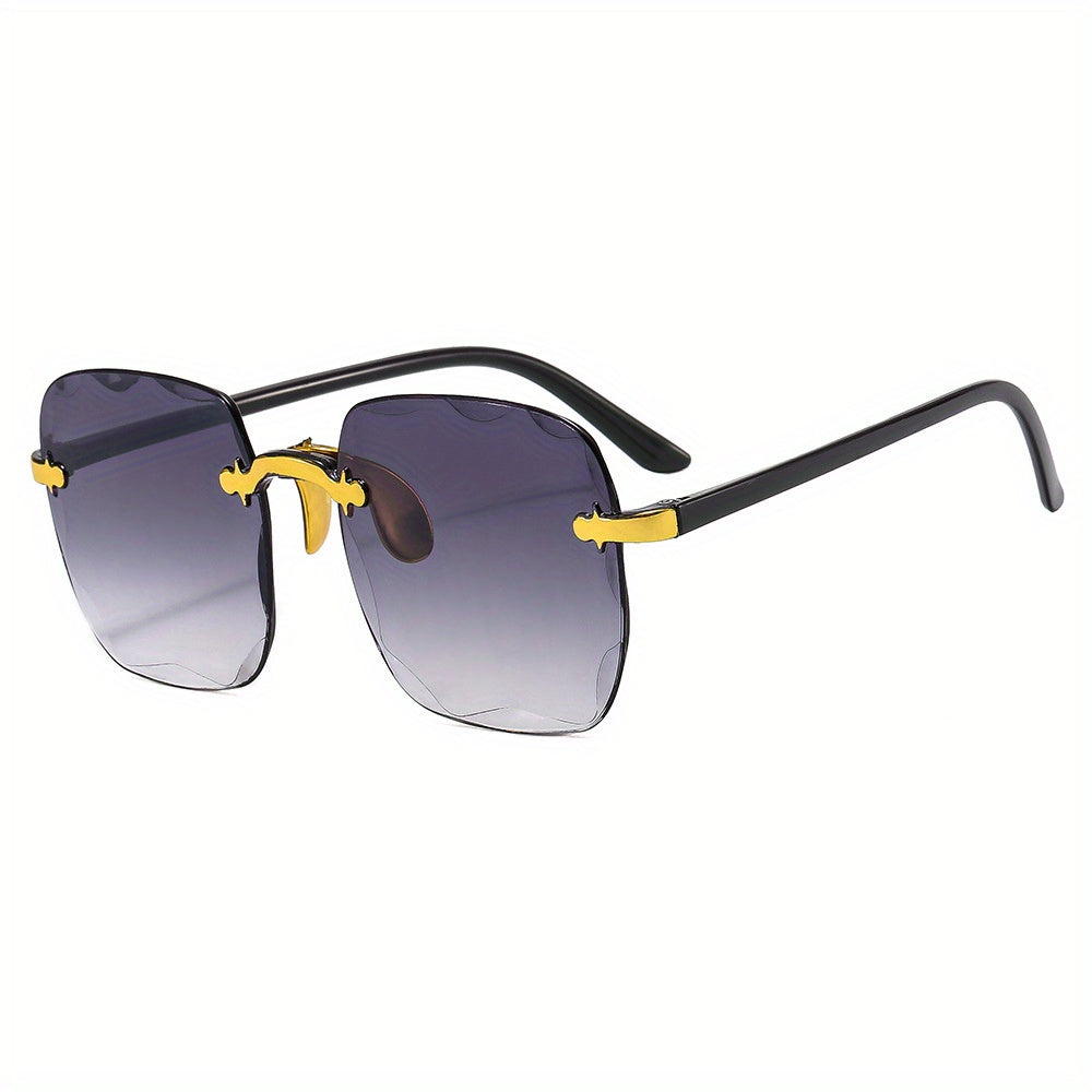 Square Rimless Sunglasses UV400 Gradient Glasses
