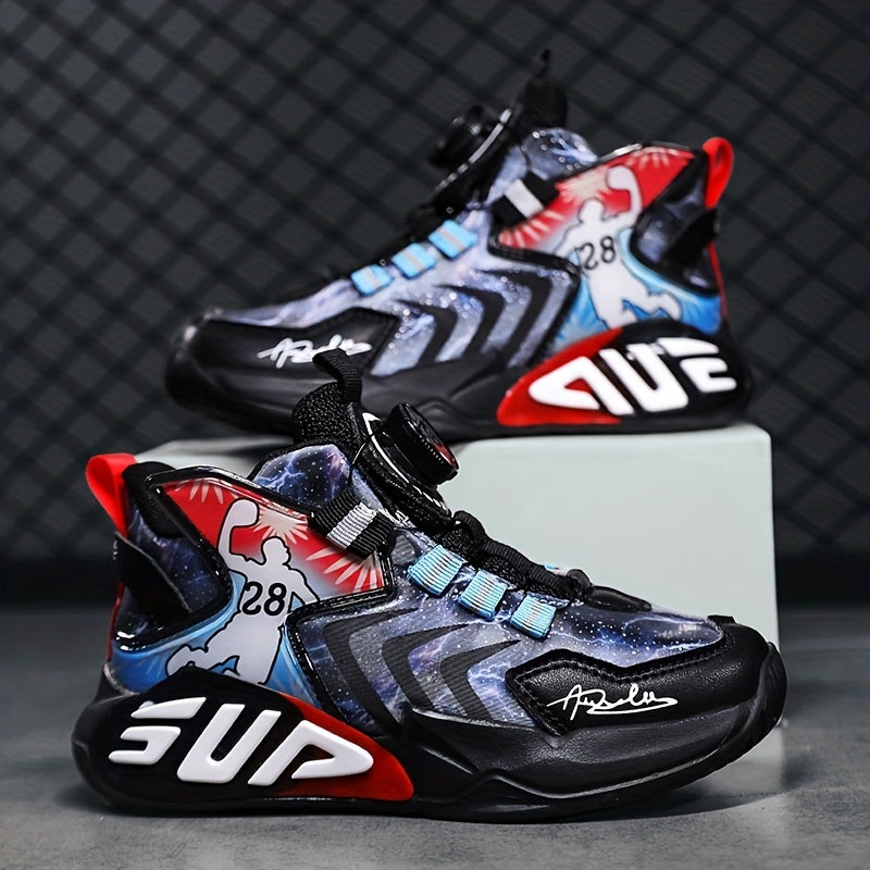 Men's High Top Basketball Shoes Breathable Non Slip Sneakers