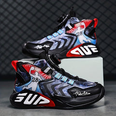 Men's High Top Basketball Shoes Breathable Non Slip Sneakers