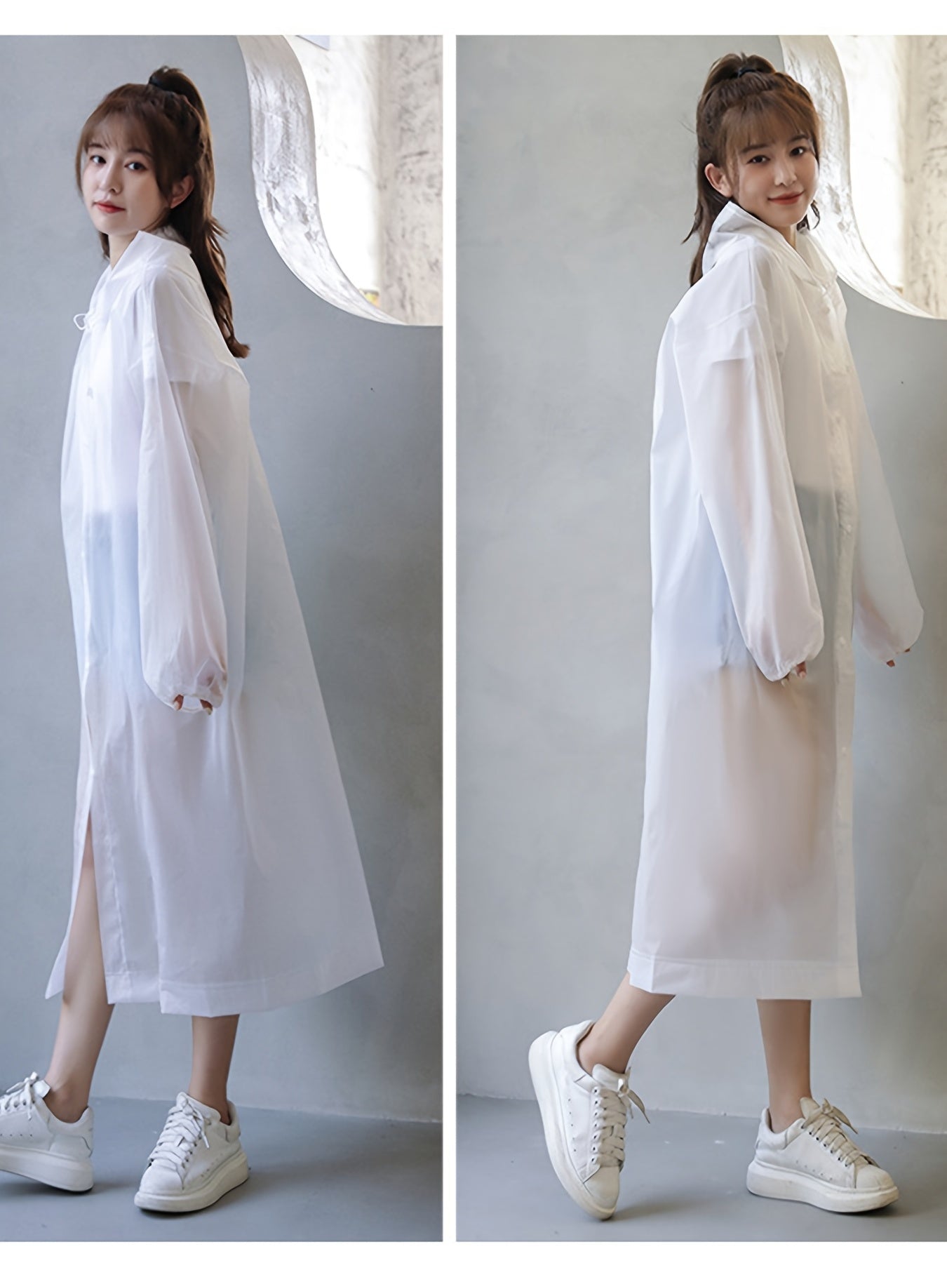 Reusable Rain Poncho for Adults and Kids with Hood