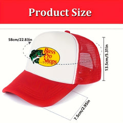 Fish Print Mesh Trucker Baseball Cap Sunshade Dad Hat