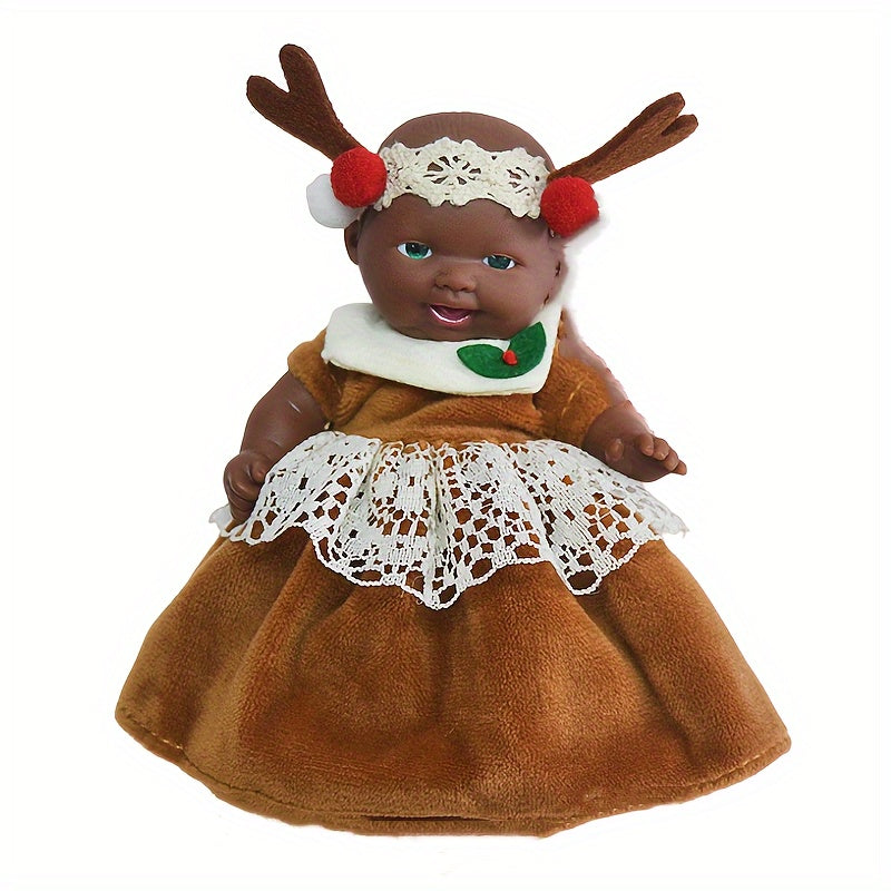2pcs Reborn Dolls Toy Soft Vinyl Dolls Set Christmas Gift