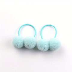2pcs Ball Hair Ties Bands Headwear for Girls