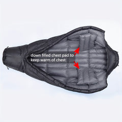 Ultralight Winter Down Sleeping Bag for Camping