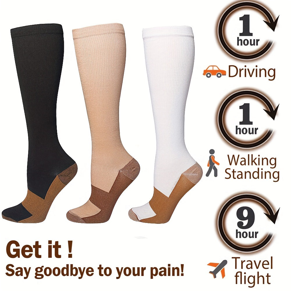 Outdoor Sports Nylon 20mmg 30mmg Compression Calf Socks for Nurses