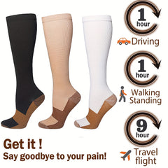 Outdoor Sports Nylon 20mmg 30mmg Compression Calf Socks for Nurses