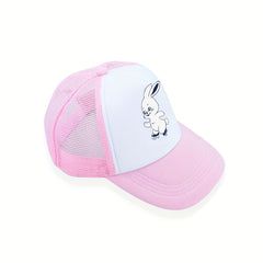Rabbit Print Y2K Baseball Cap Mesh Breathable Anime Trucker Hat