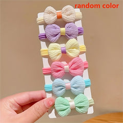 12pcs Bow Flowers Hair Tie Hair Bands for Girls