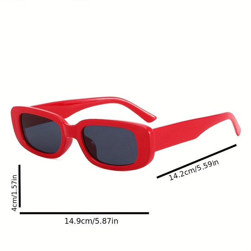 Square Sunglasses Men Women Wide Temple Glasses UV Blocking