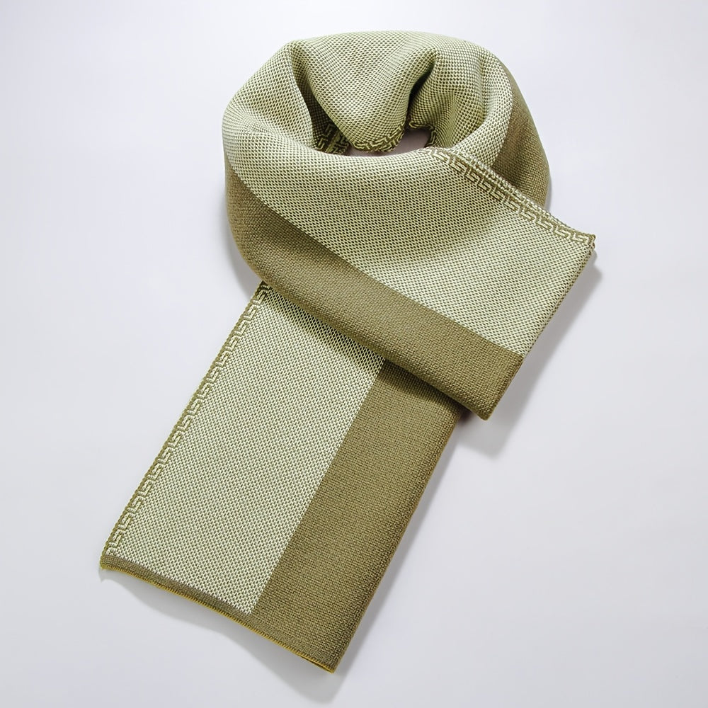 Men's Vertical Stripes Thick Scarf Warm