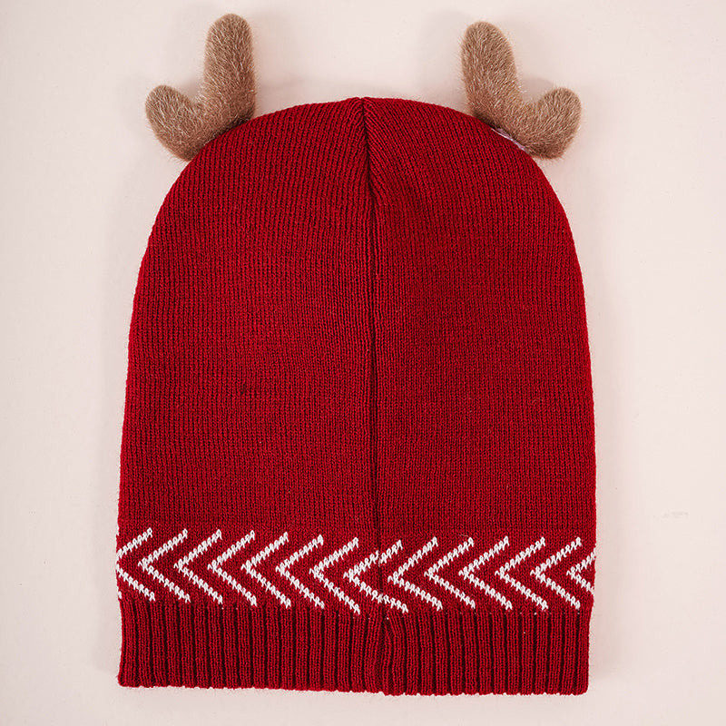 Christmas Deer Woolen Hat Unisex Year Presents Christmas Gift For Her
