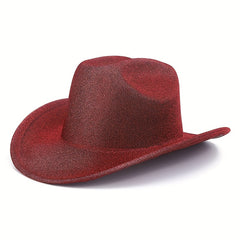 Breathable Sunshade Laser Cowboy Hat for Outdoor Activities