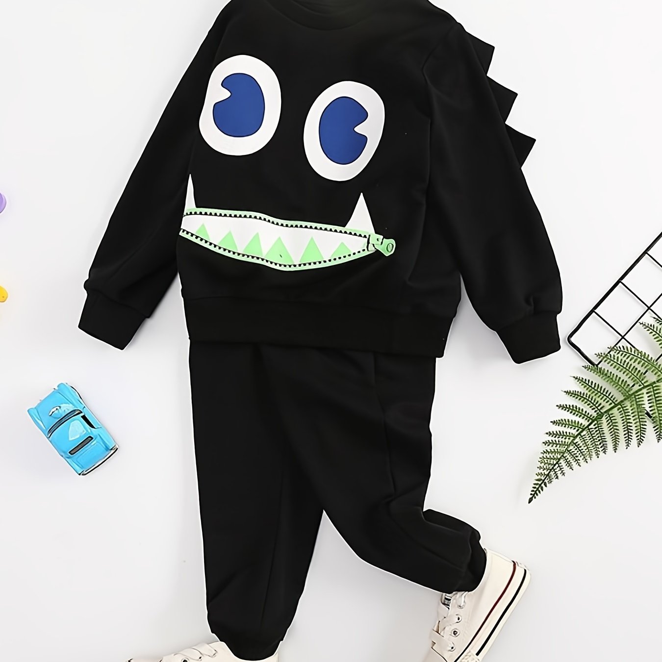 Boy's Halloween Style 2pcs Outfit Set for Fall