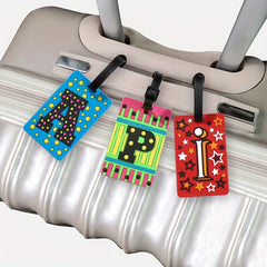 Vintage Silicone Luggage Tag Lightweight Durable Travel Accessory