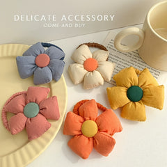 Girls Fabric Flower Hair Ties Hair Bands Ponytail Holders Scrunchies