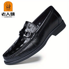 LAORENTOU Men's Leather Horsebit Loafer Shoes Lightweight Non Slip Driving Shoes