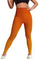 Seamless Gradient Leggings Sports Fitness Yoga Running Pants