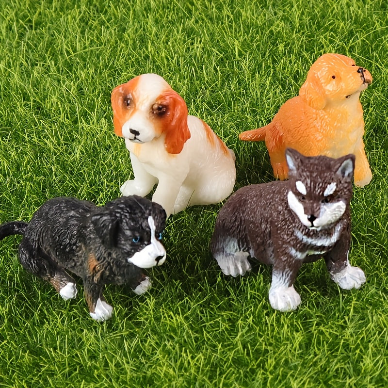 20pcs Realistic Mini Dog Figurines Set Hand Painted Detailed Plastic Puppy F