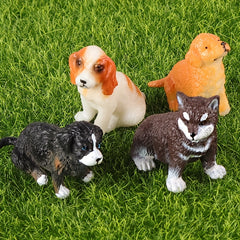 20pcs Realistic Mini Dog Figurines Set Hand Painted Detailed Plastic Puppy F