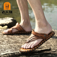 Men's Non Slip Hiking Sandals Durable Comfy Beach Shoes