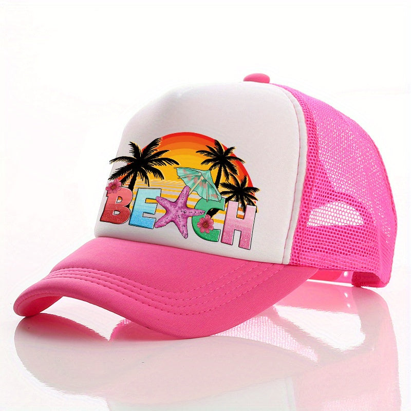 Summer Multicolor Hat Starfish Beach Print Men's Peaked Cap Street Sunshade
