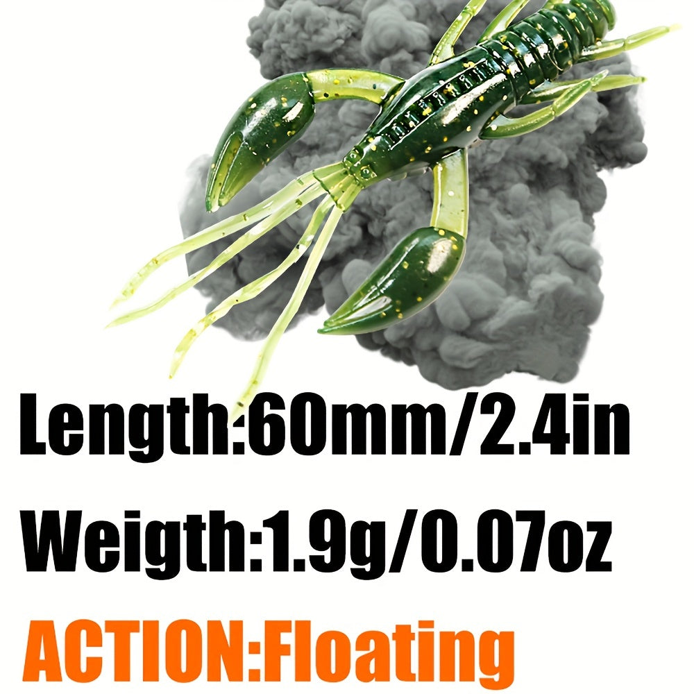 8pcs 60mm Soft Lures Shrimp Shaped Fishing Baits