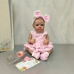 Bettie Full Body Vinyl Girl Doll Painted Hair Realistic Reborn Doll