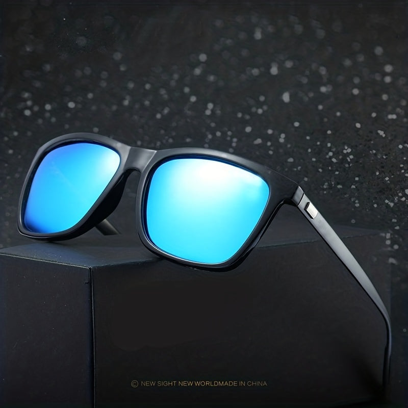 Men's Polarized Square Sunglasses UV400 High AC Alloy Eyewear