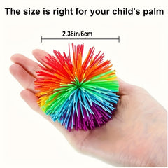 10pcs Rainbow Sensory Ball Party Favors Fluffy Bouncy Ball