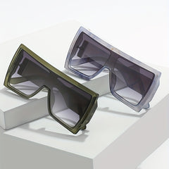 Oversized Sunglasses Flat Top Gradient UV400