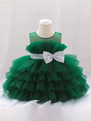 Toddler Girls Birthday Princess Dress Mesh Sleeveless Tutu Dress