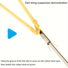 6pcs Stainless Steel Fish Dart Set w/ Pouch & Bands