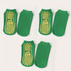 3Pairs Non-slip Sports Socks for Kids, Boys, Girls - Yoga Floor Warmers