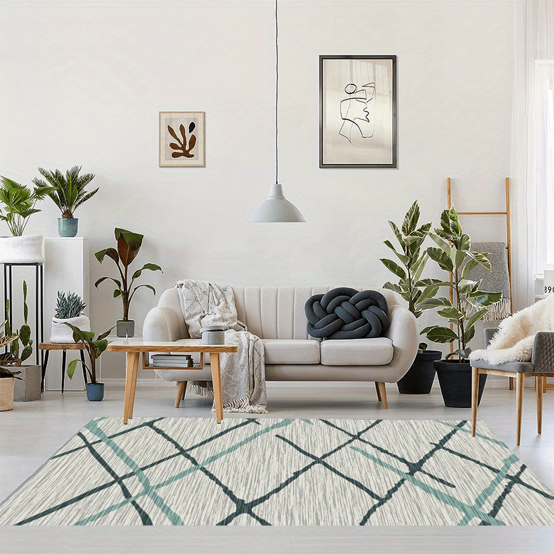 Green Large Carpet Modern Area Rug For Living Room